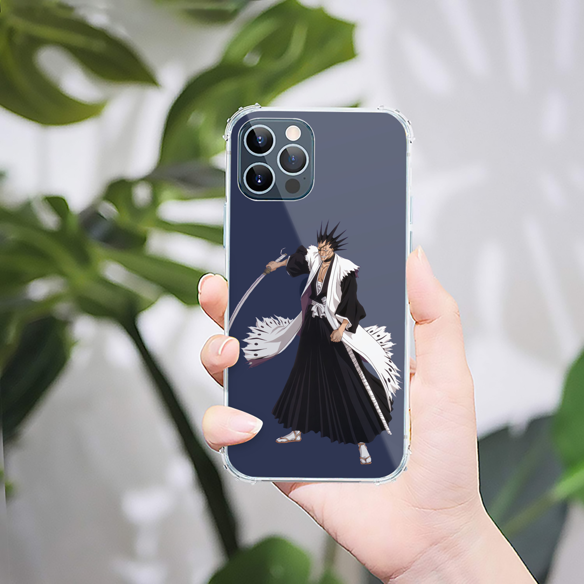 （画像用） ブリーチ ざらき けんぱち BLEACH Zaraki Kenpachi 【iPhone 12シリーズ対応】透明スマホケース（クリアソフトケース）